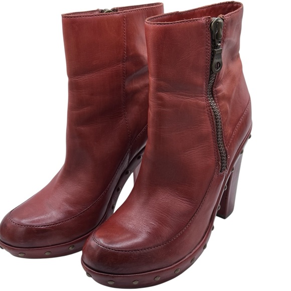 Kork-Ease Women’s Ryanne Cognac Leather Heeled Boots -Size 10 - Picture 7 of 13